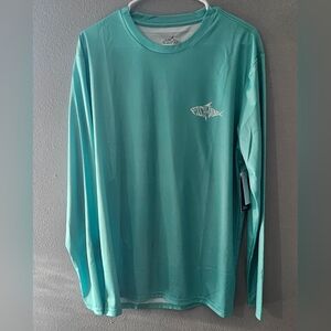 FISH N VIBE  Turquoise Long Sleeve Tee